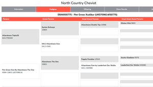 North Country Cheviot "Pen Groes Xcalibur" 0594X00775 (UK0709614-00775) [13176] - Tank #4 - Semen imported into USA